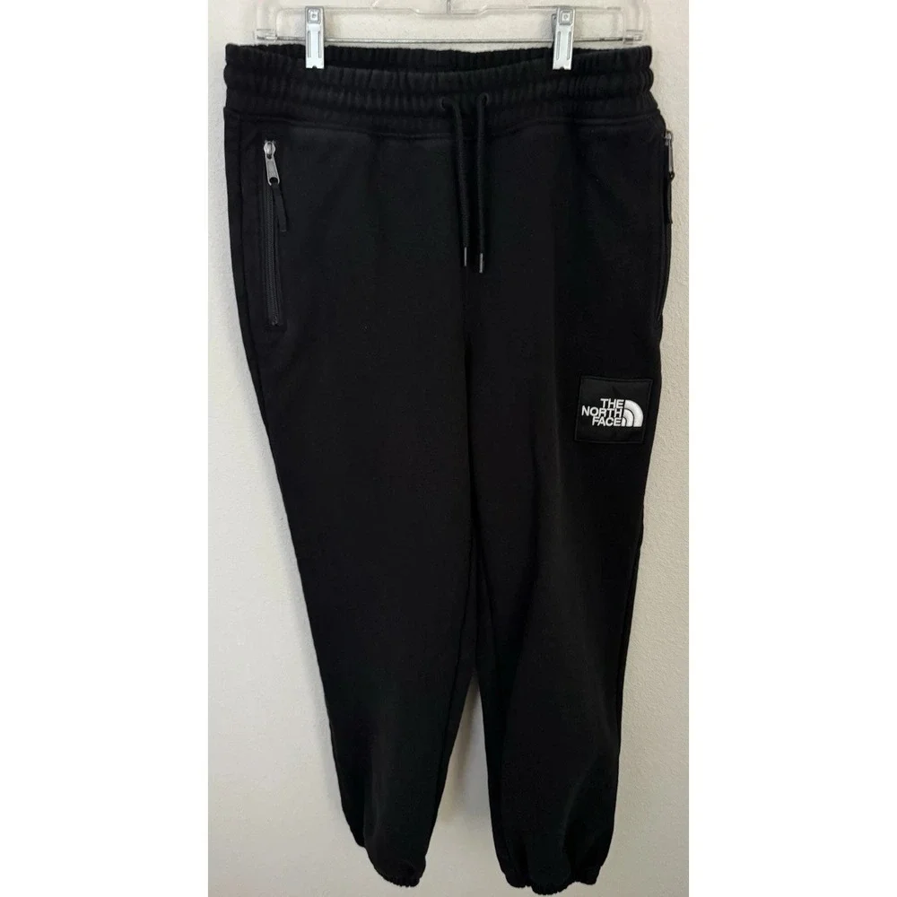 THE NORTH FACE Men's M (32x28) Black Heavyweight Box Fleece Sweatpants Pockets